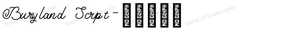 Buryland Script字体转换